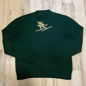 Vintage Ski Mock Turtle Neck Sweater